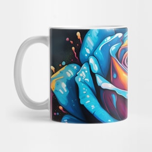 Splash Blue Rose Mug